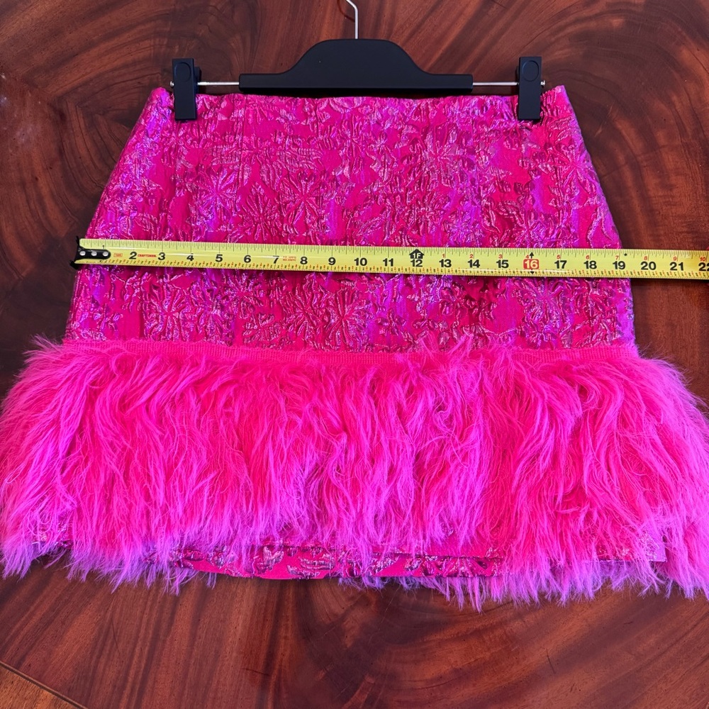 NWT Lilly Pulitzer Charmain Mini Skirt Pink Petal Party Metallic Size 8 - Picture 11 of 15